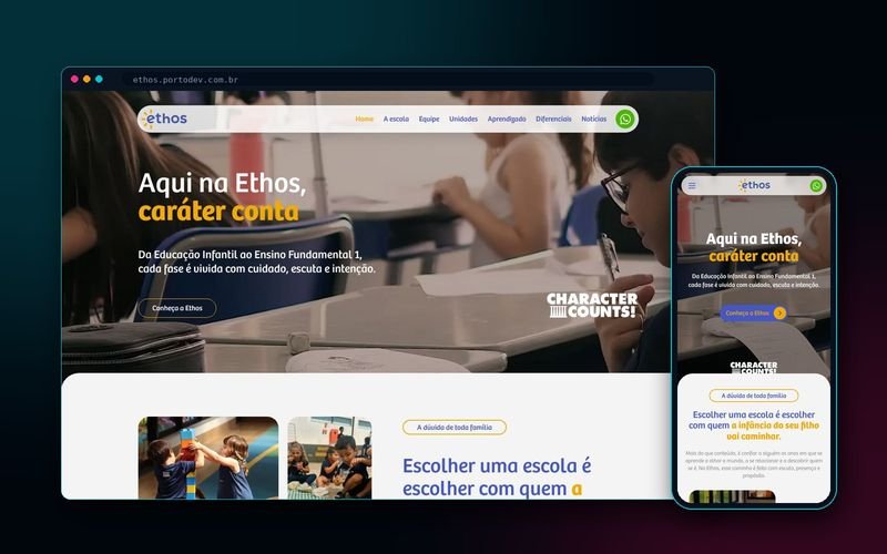 Novo site da Escola Ethos